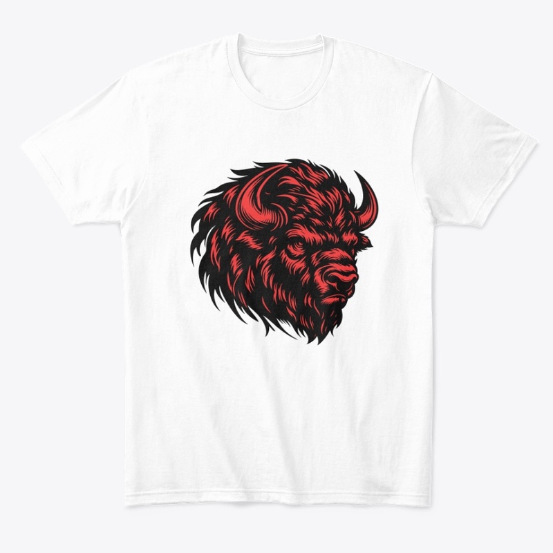 Angry Bison Head Design