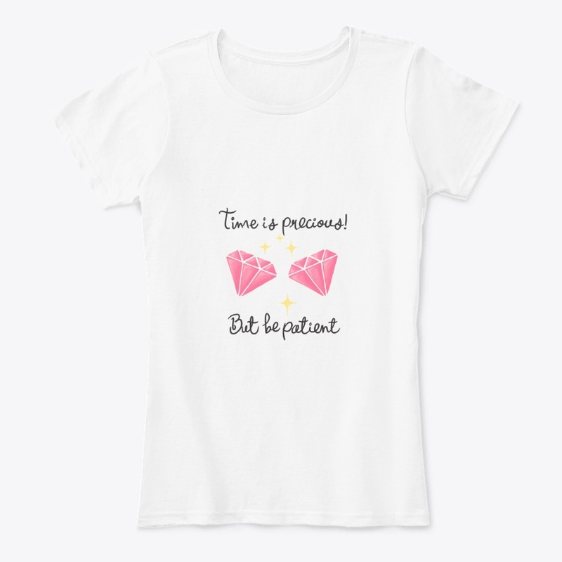 Time is precious Black (Pink Diamonds)