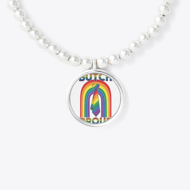 "Butch and Proud" Rainbow Tie Graphic