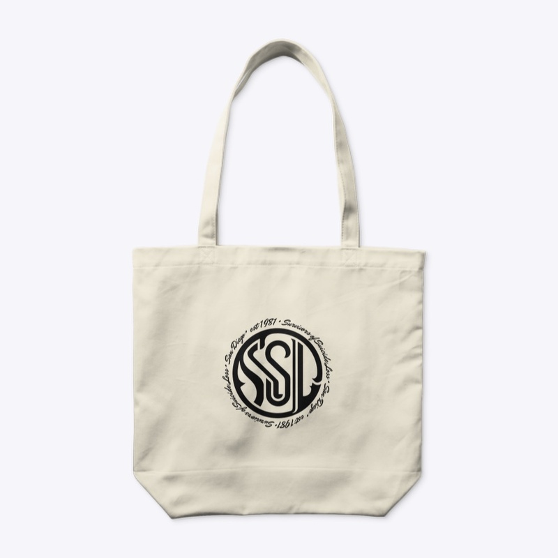 Organic cotton tote with abstract logo