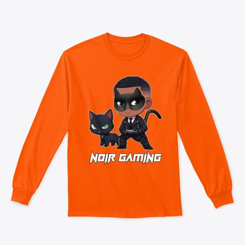 Noir Gaming Safety Orange áo T-Shirt Front