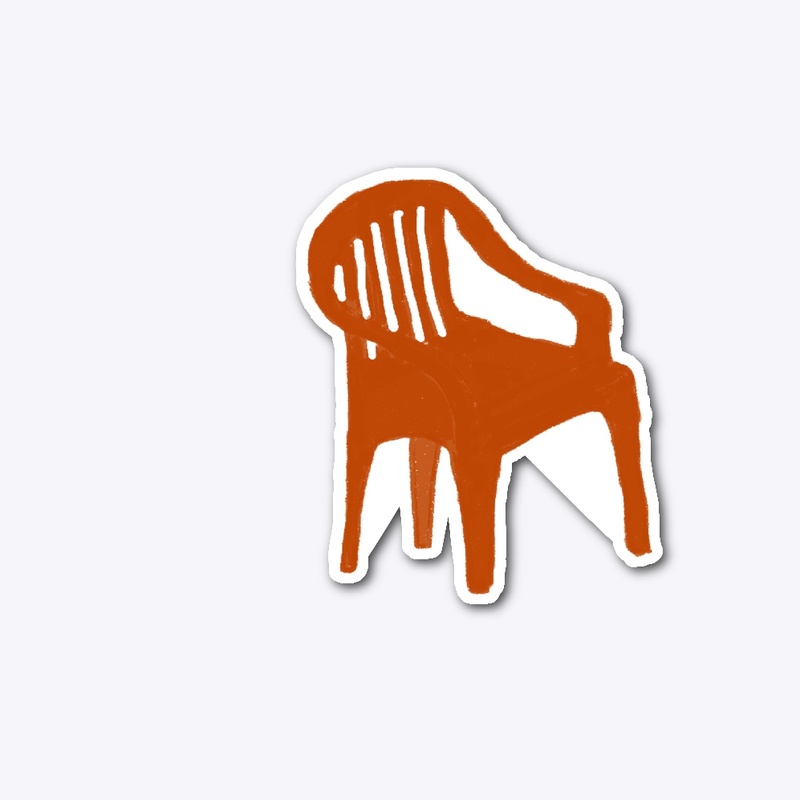 Very important orange chair 
