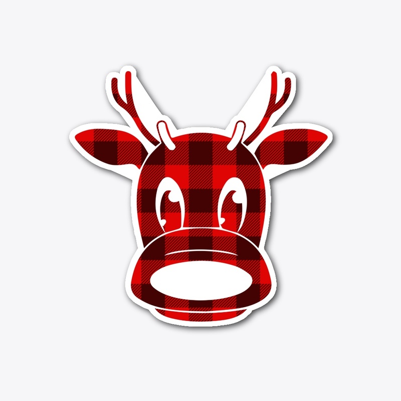 CHRISTMAS PLAID MOOSE