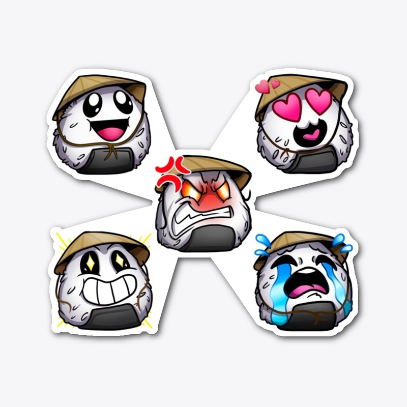 Riceball man Emoticons Stickers
