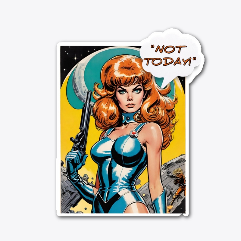 Classic Funny Sex Kitten Comic Book Art 