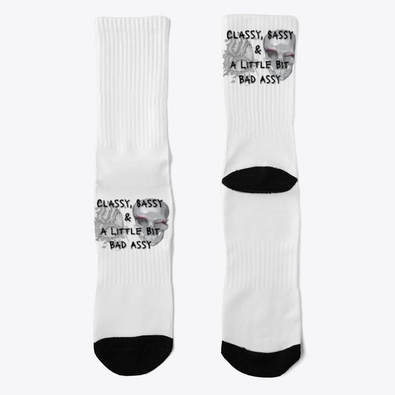 Classy Sassy Funny Tee butterfly skull