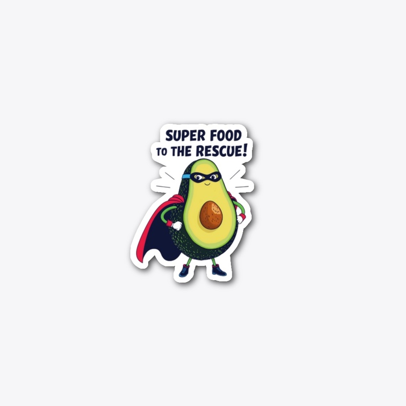 Funny Super Avocado Hero Design