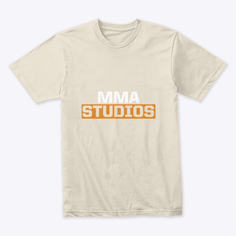 MMA STUDIOS Orange Logo Premium Tee