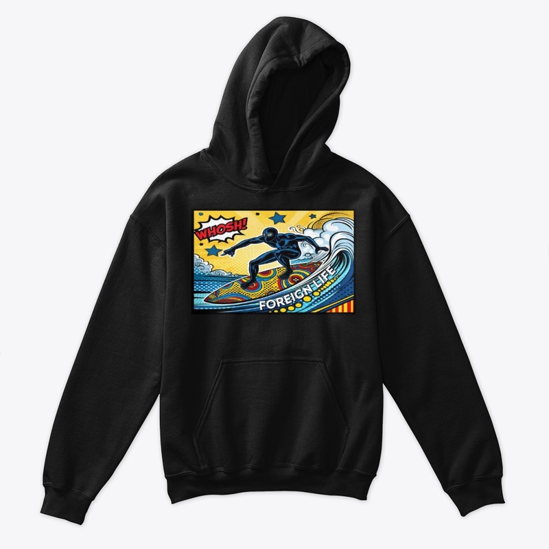 Foreign Life Comic Strip Hero Surfer