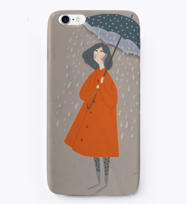 woman in the rain