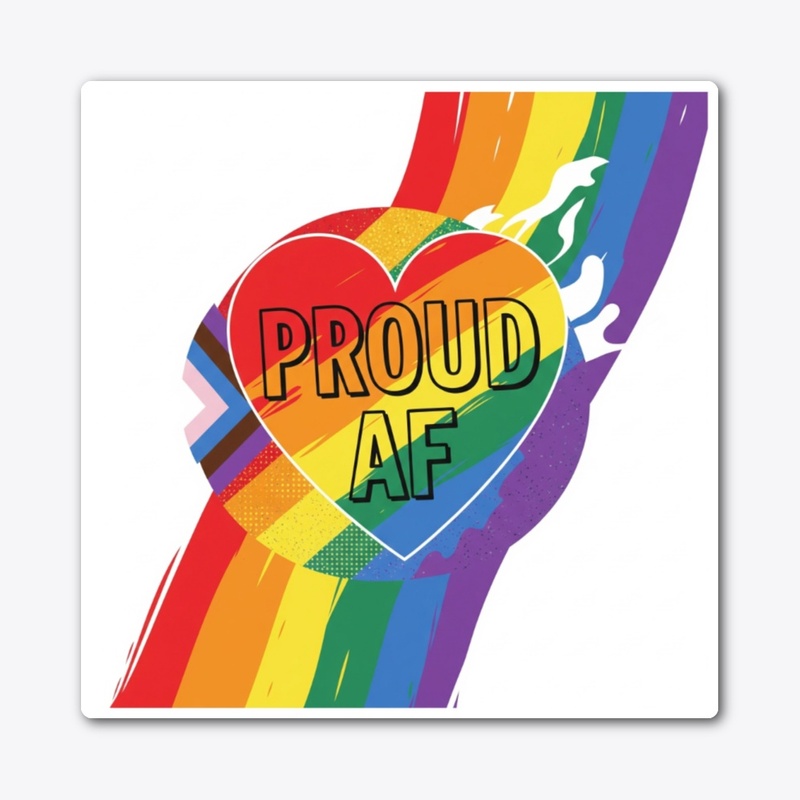 Proud AF Pride Heart