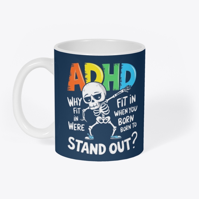"ADHD Skeleton Dabbing Print"