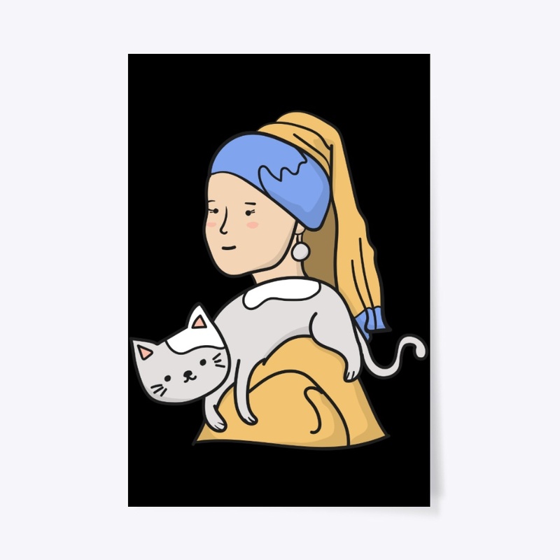 Cat mom, Girl with a pearl earring