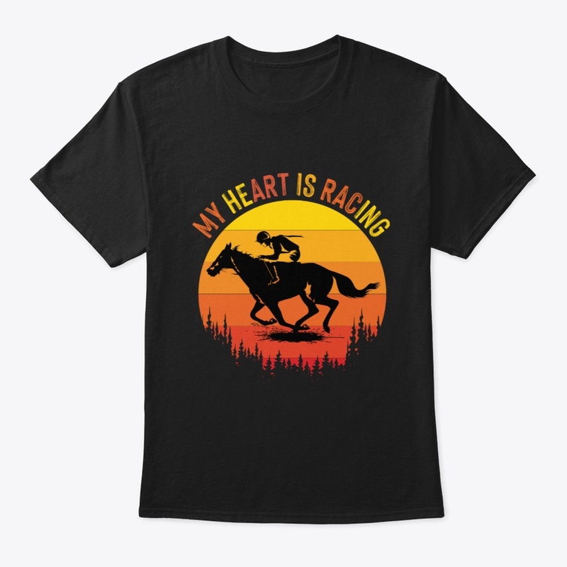 Vintage Retro Horse Racing Racetrack