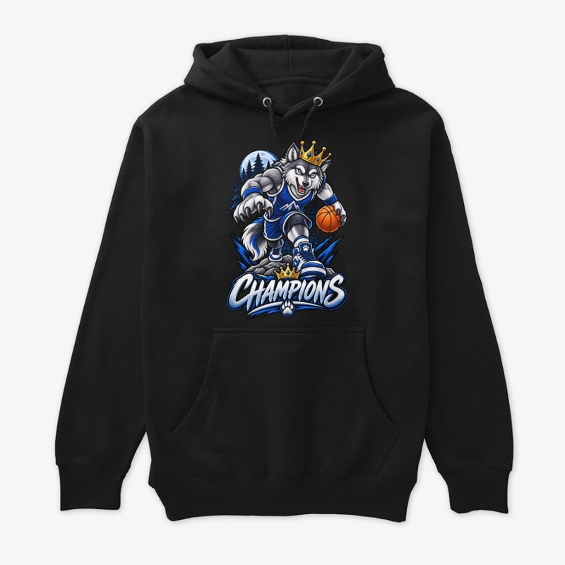 Champions Fierce Wolf Basketball Mascot 