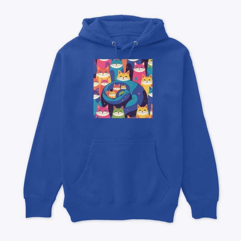 Colorful Cat Family