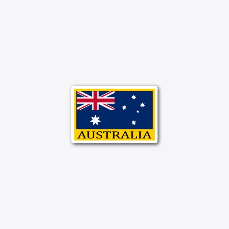 "Australia" Flag (Yellow Outline)