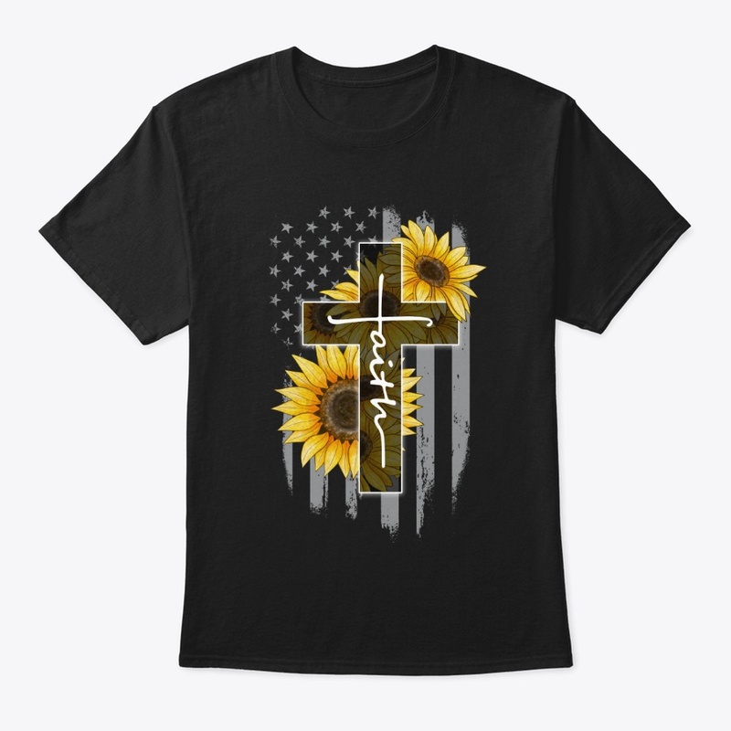 Faith Cross Sunflower Flag