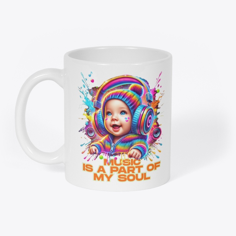 Music Soul Baby - Neon Splash Art