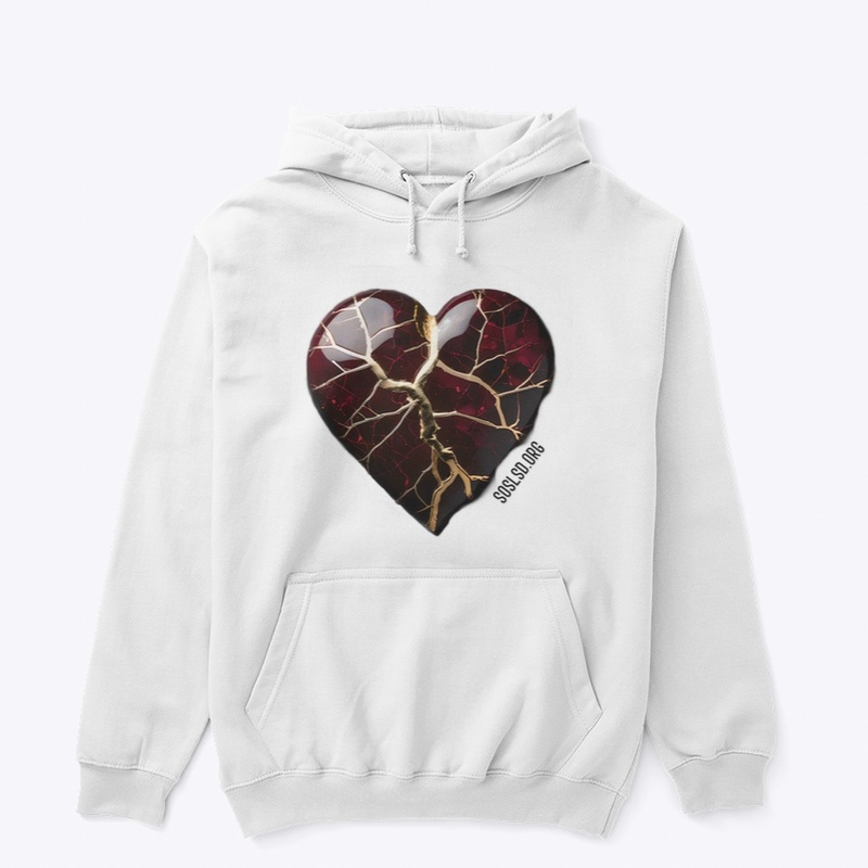 Kintsugi heart #1 hoodie (lights)