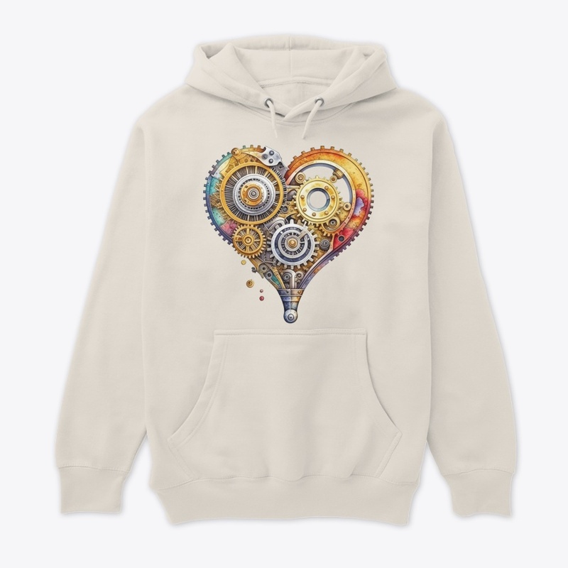 Watercolor Steampunk heart