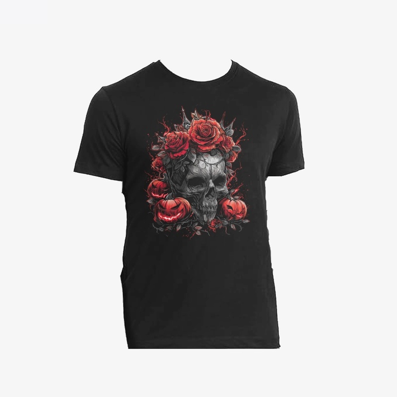 Gothic Rose Crown Skull