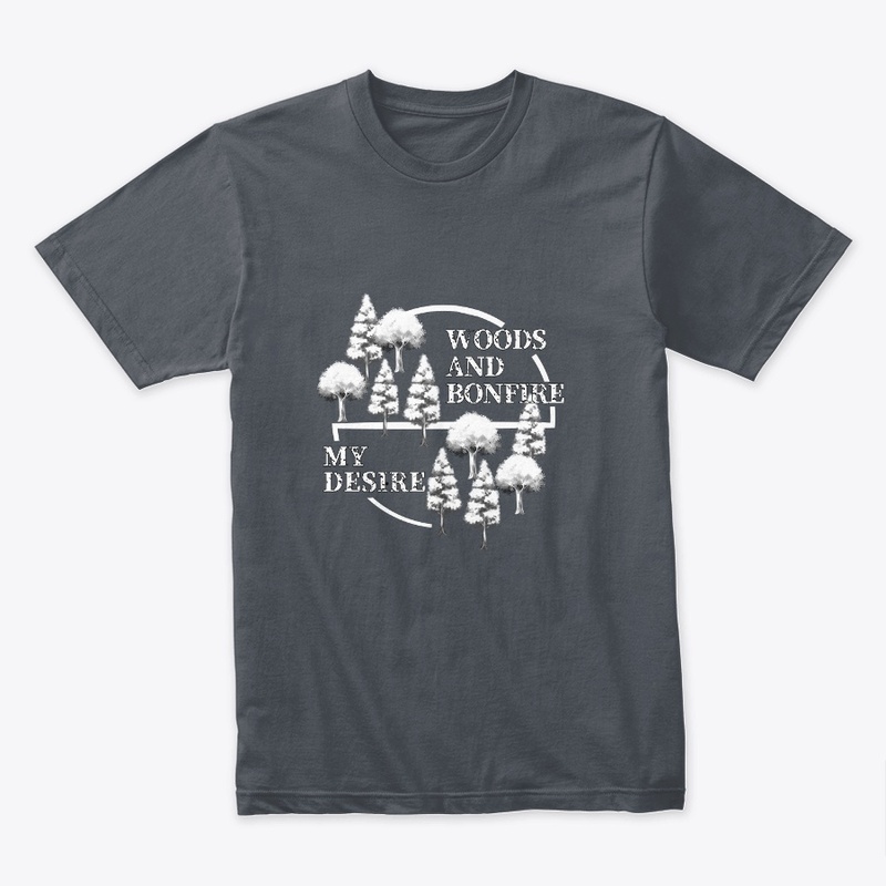 WOODS AND BONFIRE MY DESIRE - Tee-shirt 