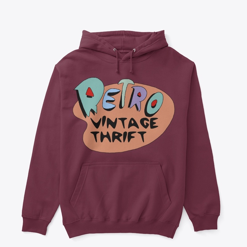 RetroVintage Thrift Classic Logo Hoodie