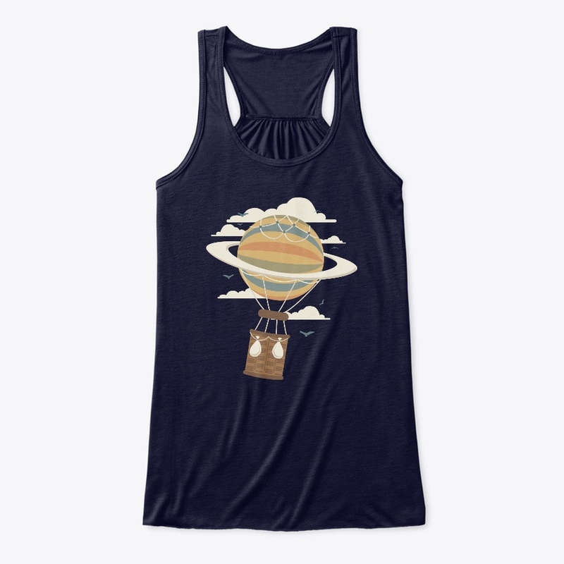 Air Baloon Saturn Creative Art Design