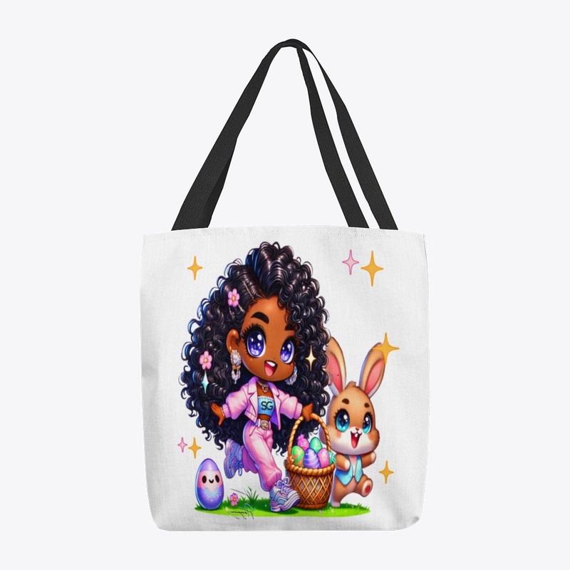 Black Chibi Easter Bunny Girl