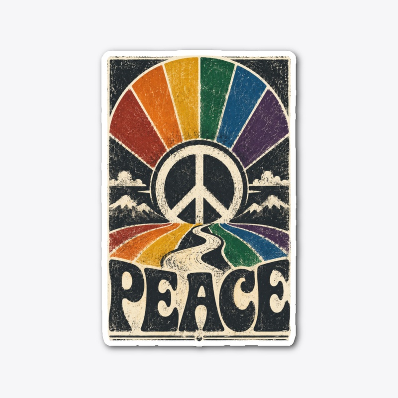 Retro Peace Sign 70s Hippie Vibes