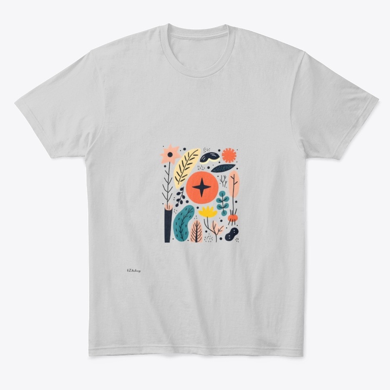 Artistic, modern graphic T-shirt design