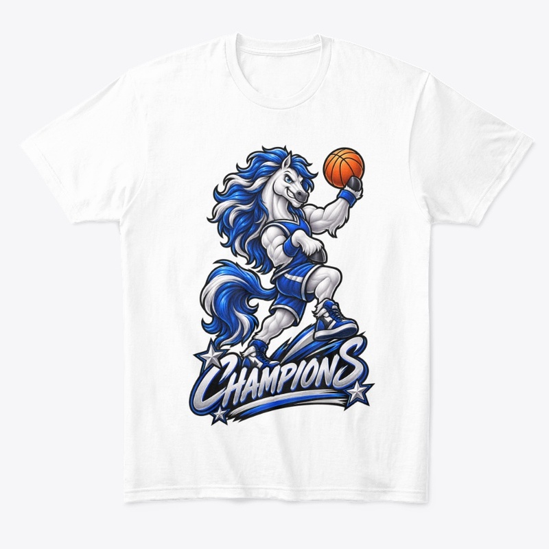 Powerful Horse Basketball Mascot 