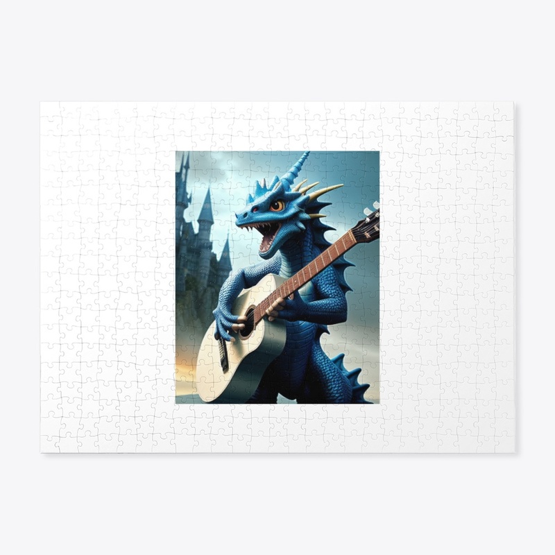Dragon Jamming on Guitar