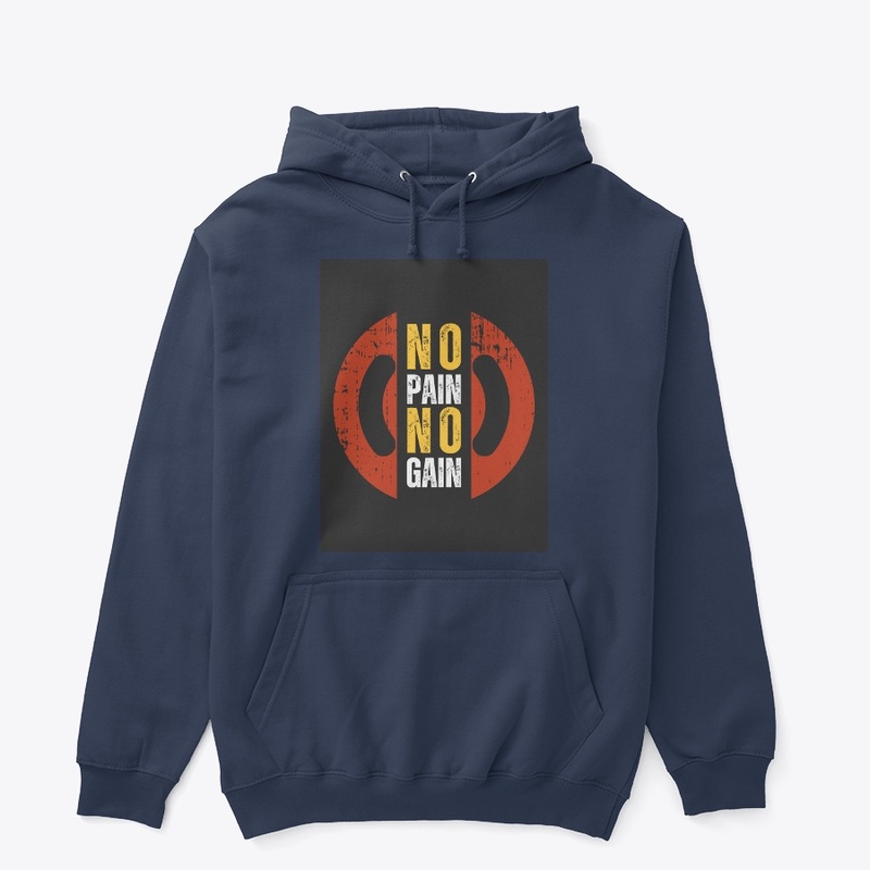 "No Pain No Gain: Bold Black Tee"