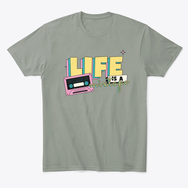 LIFE IS A MIXTAPE MIX TAPE TSHIRT FALL
