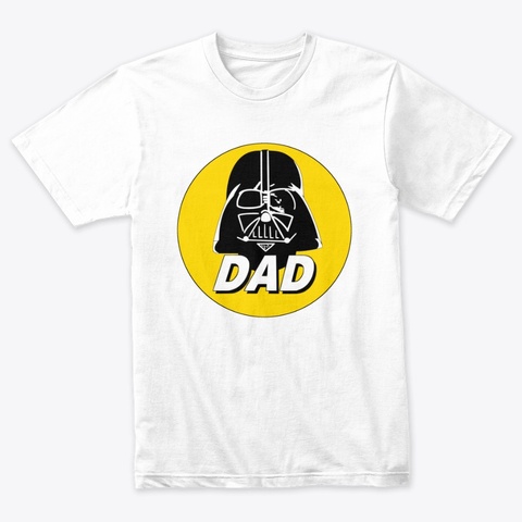 Dad Heather White T-Shirt Front