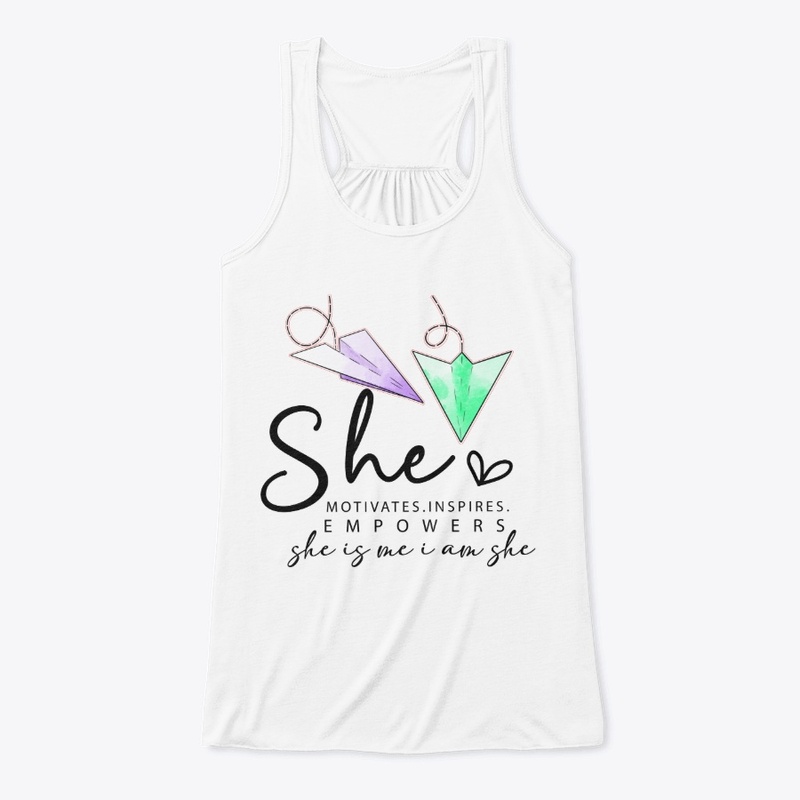  Empowered She Origami Quote Tee