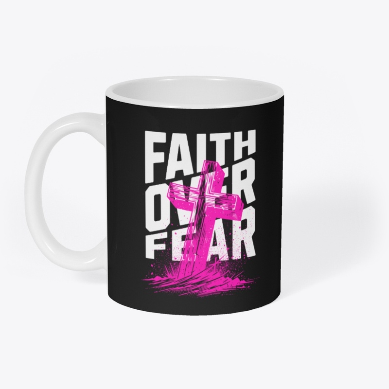 Faith Over Fear Courage Typography Merch