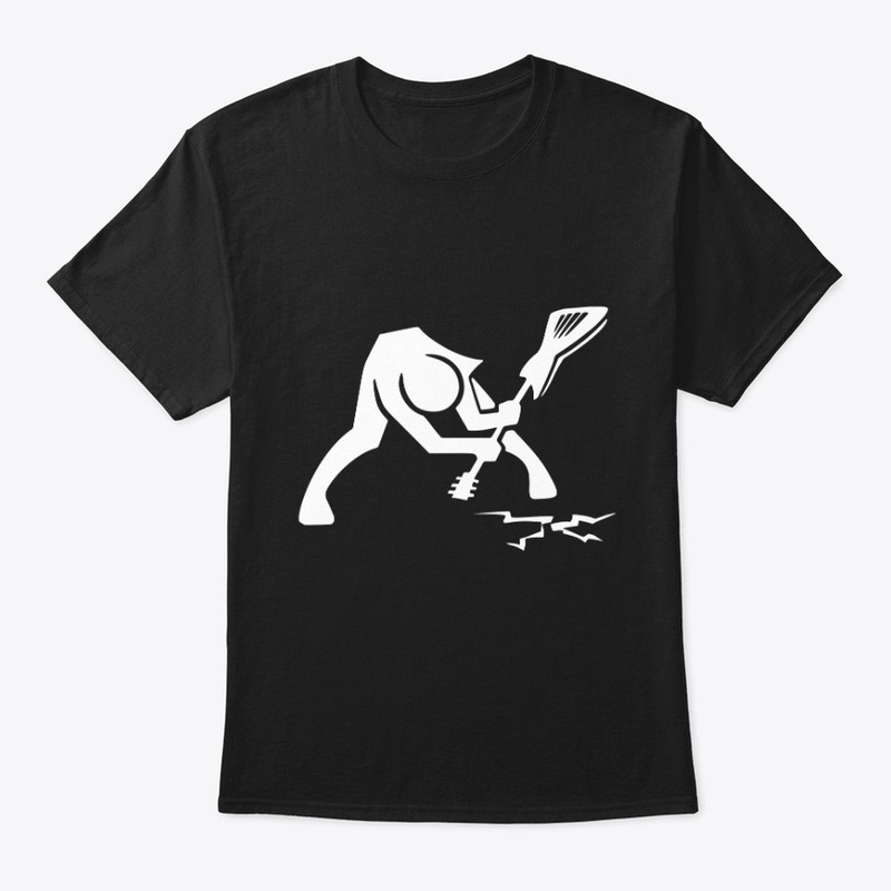 Rocker breaking guitar