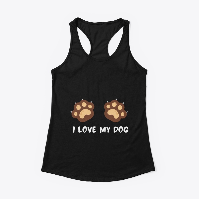 I Love My Dog with Dog Paws T-Shirt 