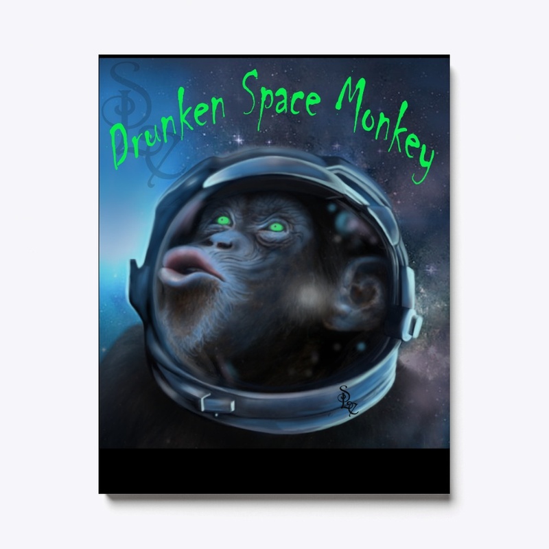 Drunken Space Monkey Canvas