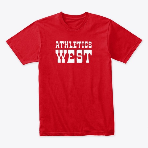 Athletics West Red Maglietta Front
