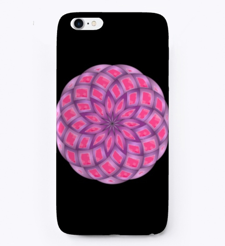 Pink and purple flower design.