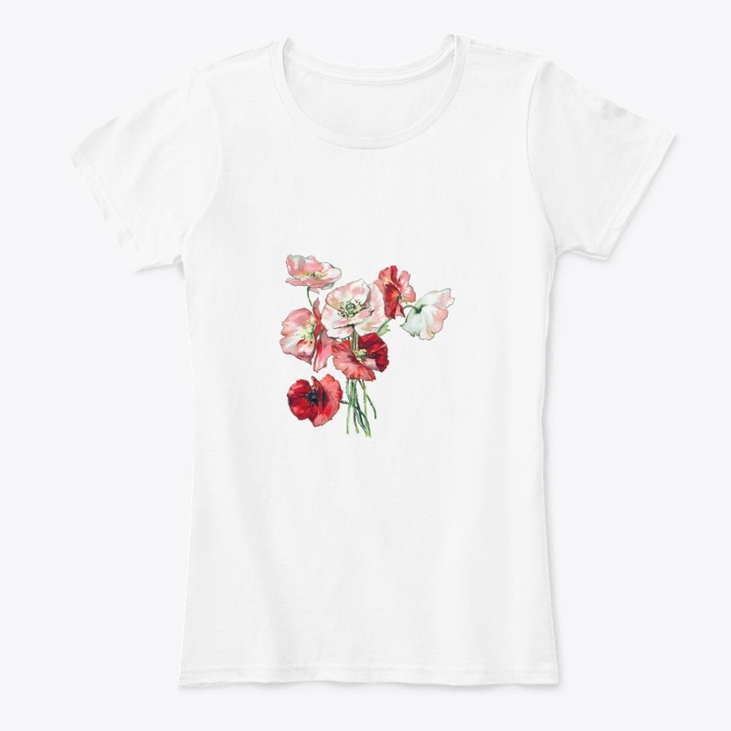 Realistic Red and Pink Flowers Design