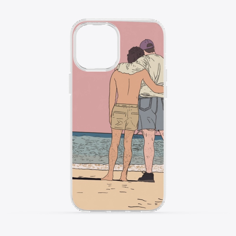 Couple on the Beach Clear iPhone Case