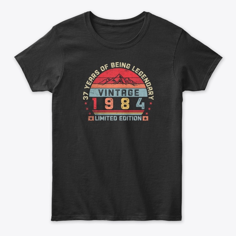 37 Years Old Retro 1984 Birthday Vintage