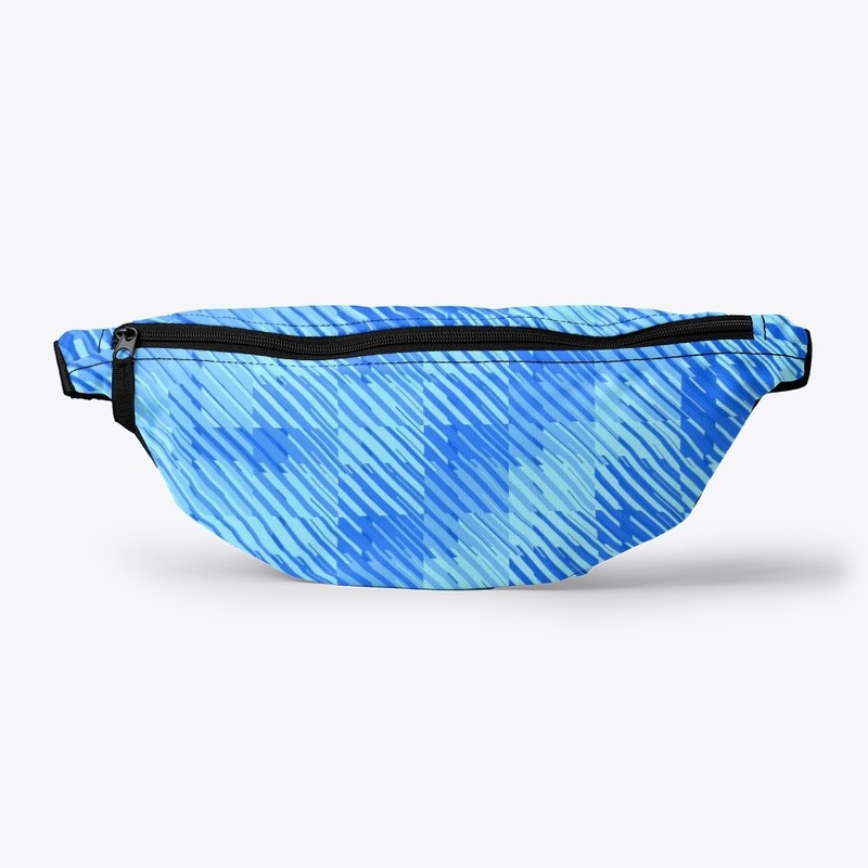 Diagonal Blue Stripey Pattern