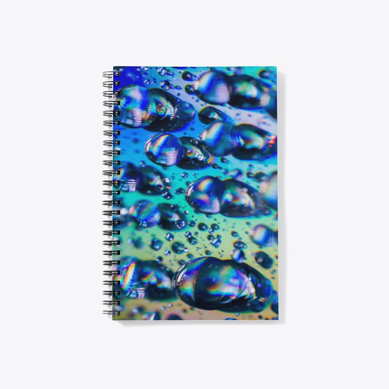 Iridescence Blue Rain Drops