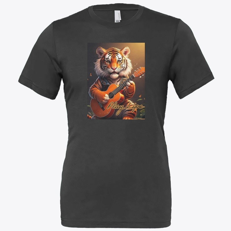Play Lips, A tiger playing the guitar.